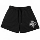 Iron Cross Fight Shorts - Black