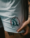 No Weaklings On the Frontier NOGI Shorts - White