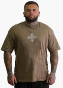 Iron Cross Oversized T-shirt - Stone