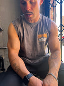 Smokes Sleeveless Tee - Iron Grey