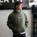 Embroidered Crossed Logo Hoodie - Dark Green