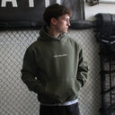 Embroidered Crossed Logo Hoodie - Dark Green